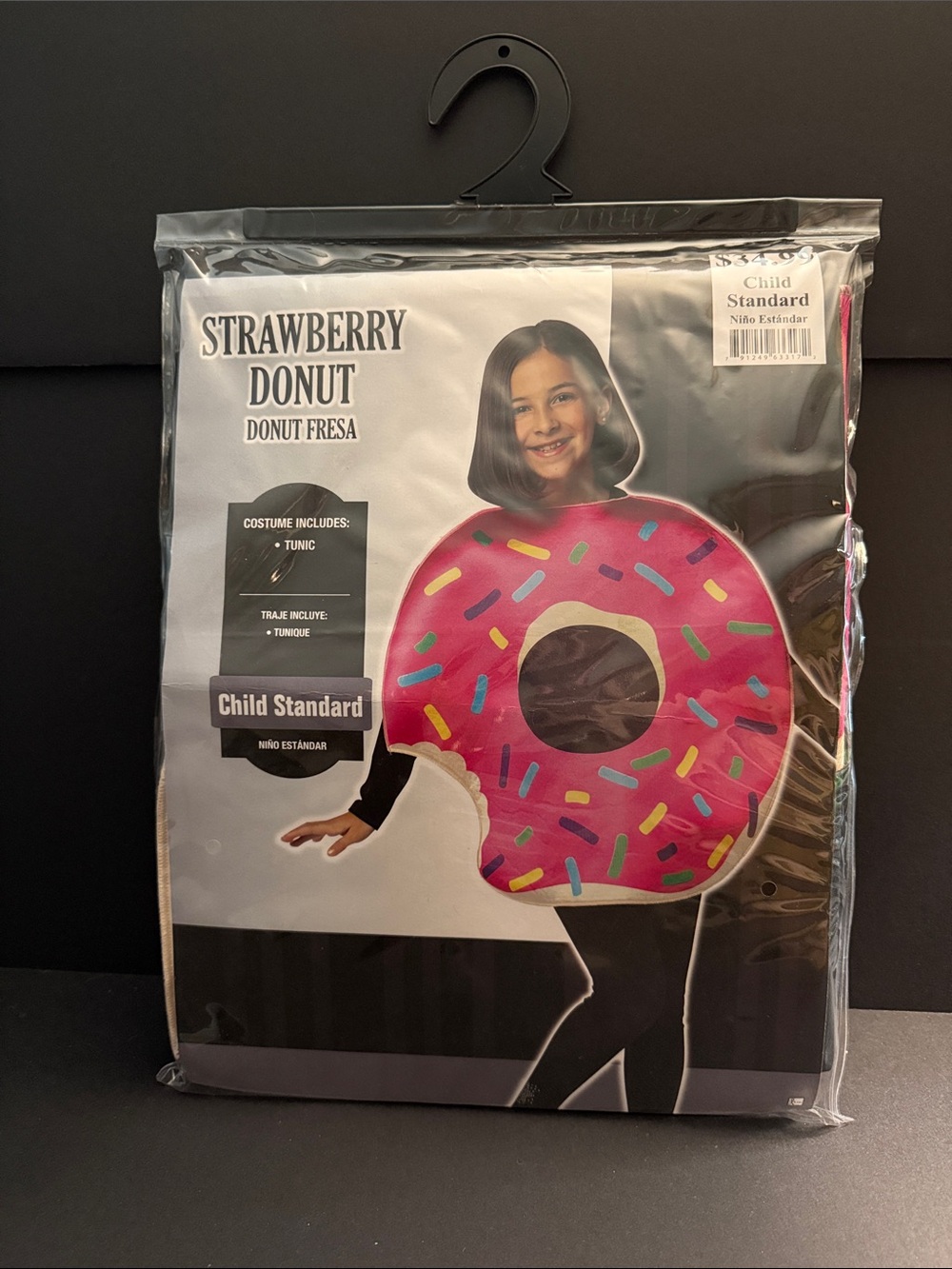 Halloween Costume - Strawberry Donut Kids Costume Tunic in Pink